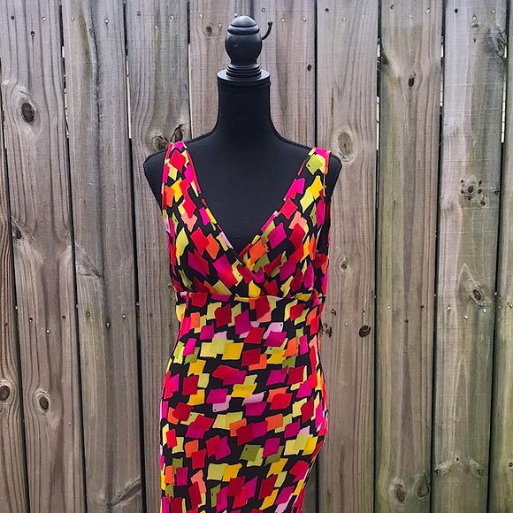 Karen Kane Abstract Design Maxi Dress - Size Small - Picture 3 of 8
